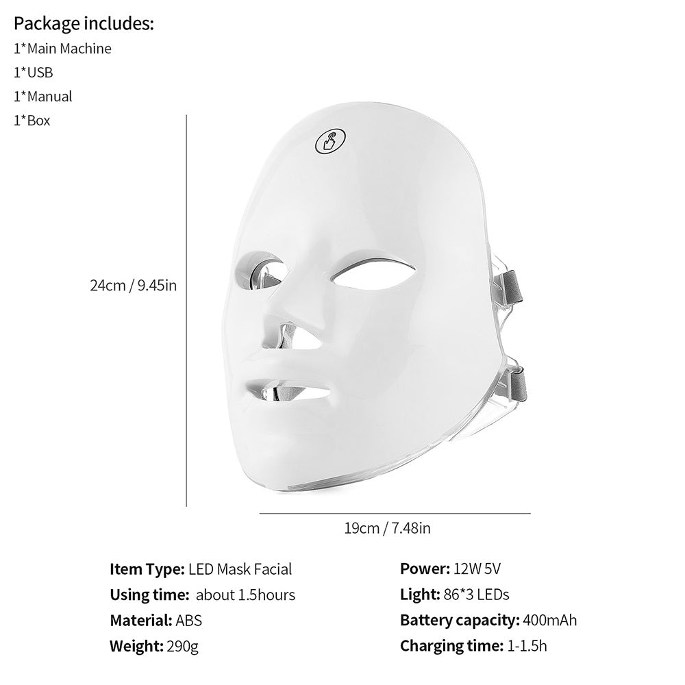Premium Facial LED Mask with 7 Colors